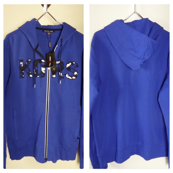 Michael Kors Tech Camo Embroidered Zip Hoodie NWT - Picture 2 of 13